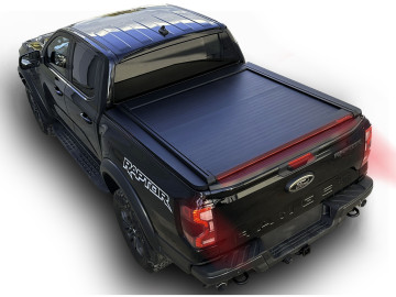 Cobertura retrátil eléctrica Tessera Roll+ (versão BASIC + E-KIT) em Preto Mate Ford Ranger (P703) 2023+ NO OEM ROLL BAR