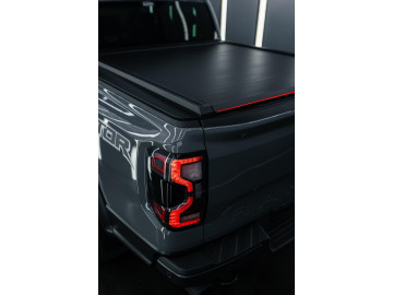 Cobertura retrátil eléctrica Tessera Roll+ (versão BASIC + E-KIT) em Preto Mate Ford Ranger (P703) 2023+ NO OEM ROLL BAR