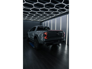 Cobertura retrátil eléctrica Tessera Roll+ (versão BASIC + E-KIT) em Preto Mate Ford Ranger (P703) 2023+ NO OEM ROLL BAR