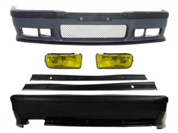 Complete Body Kit suitable for BMW 3 Series E36 1992-1998 M3 Design with Fog Lights Side Skirts