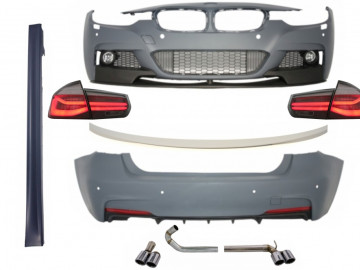 Complete Body Kit suitable for BMW 3 Series F30 (2011-2019) with LED Taillights Dynamic Sequential Turning Light M-Performance Design