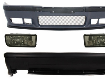 Complete Body Kit suitable for BMW 3er E36 (1992-1998) M3 Design With Smoke Fog Lights 