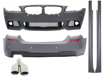 Complete Body Kit suitable for BMW F10 5 Series (2011-up) M-Technik Design With Exhaust Muffler M-Power