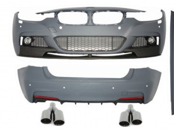 Complete Body Kit suitable for BMW F30 (2011-up) M-Performance Design +Exhaust Muffler Tips Quad M-Power Black