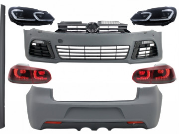 Complete Body Kit suitable for VW Golf VI 6 MK6 (2008-2013) R20 Design with Dynamic Sequential Turning Light Smoke Glass