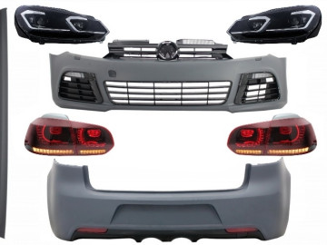 Complete Body Kit suitable for VW Golf VI 6 MK6 (2008-2013) R20 Design with Headlights LED and Taillights Dynamic Turning Light