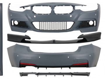 Complete Body Kit with Front Spoiler Splitter and Diffuser suitable for BMW 3 Series F30 (2011-2019) M-Performance Design Carbon