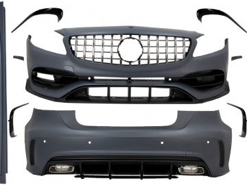 Complete Body Kit with Grille suitable for Mercedes A-Class W176 (2012-2018) Facelift A45 Design