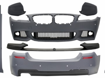 Complete Body Kit with Spoiler Lip and Mirror Covers Rear Carbon suitable for BMW 5 Series F10 Non LCI (2011-2014) M Design