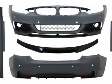 Complete Body Kit with Trunk Spoiler Piano Black suitable for BMW 4 Series F32 Coupe (2013-up) M-Performance Design