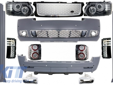 Complete Conversion Autobiography Design Body Kit suitable for Range ROVER Vogue (L322) (2002-2009) Retrofit to Facelift Black/Silver Grille Edition20