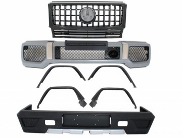 Complete Conversion Body Kit suitable for MERCEDES G-Class W463 (1989-2017) G63 G65 Design with Front Grille Panamericana All Piano Black