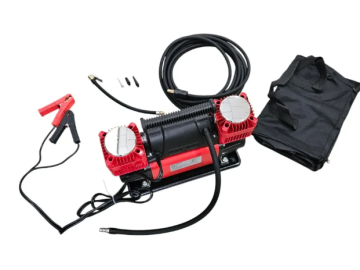 Compressor Digital de 12V Bicylindro 300 L / min com controle inteligente + mangueira e saco de 8m