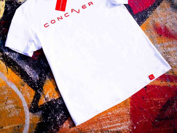 Concaver Men's T-Shirt Logo White Size S