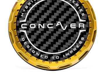 Concaver Premium Center Cap - Classic Carbon - Gold Anodized