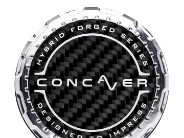 Concaver Premium Center Cap - Classic Carbon - Silver Machined