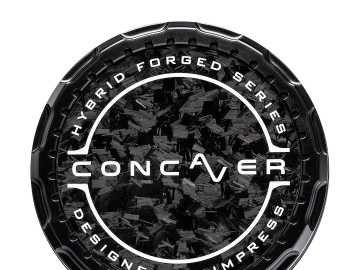 Concaver Premium Center Cap - Forged Carbon - Black Anodized
