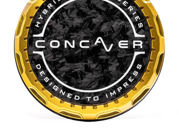 Concaver Premium Center Cap - Forged Carbon - Gold Anodized