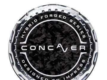 Concaver Premium Center Cap - Forged Carbon - Silver Machined