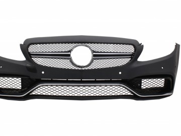 Conversion Body Kit suitable for MERCEDES C-Class W205 S205 (2014-2020) C63 Design Front Bumper with Rear Diffuser and Exhaust Tips