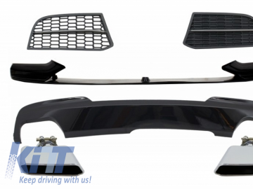 Conversion Kit Spoiler and Air Diffuser BMW 5 Series F10 F11 Sedan Touring (2010-2017) suitable for M-Technik to M-Performance Sport M550 Design