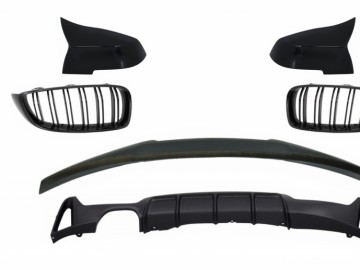 Conversion Package to M Performance Design Central Kidney Grilles With Trunk Spoiler and Mirror Covers suitable for BMW 4 Series Coupe F32 (2013-up) A