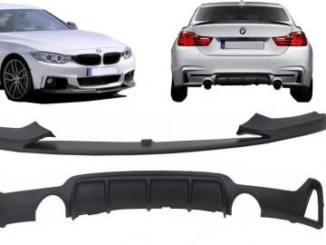 Conversion Package to M Performance Design Air Diffuser With Front Bumper Spoiler Lip suitable for BMW F32 F33 F36 4 Series (2013-) Coupe Cabrio