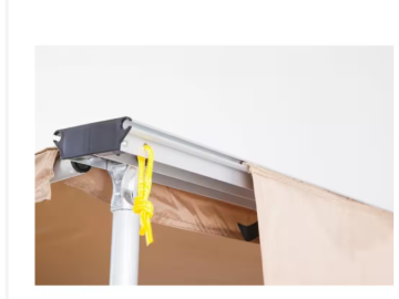Corta-vento para toldo OFFROAD (frontal ou lateral), dimensões 2,0 × 2,9 m, cor caqui.