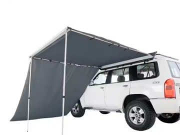Corta-vento para toldo lateral OFFROAD, dimensões 2,5 × 2,0 m, cor cinzenta.