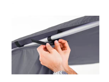 Corta-vento para toldo lateral OFFROAD, dimensões 2,5 × 2,0 m, cor cinzenta.