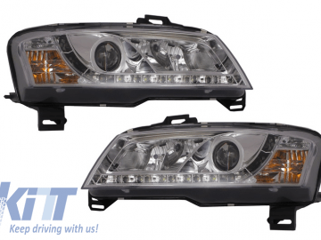 D-LITE Headlights suitable for FIAT Stilo 01-08L ED Daytime running light Chrome