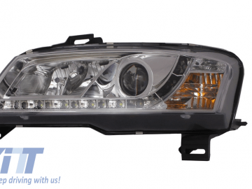 D-LITE Headlights suitable for FIAT Stilo 01-08L ED Daytime running light Chrome
