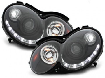 DAYLINE headlights suitable for MERCEDES Benz CLK W209 03-08 black