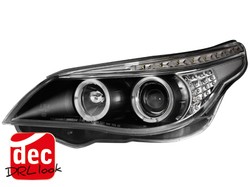 DAYLINE headlights suitable for BMW E60_LED indicator_04-07_black