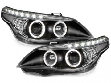 DAYLINE headlights suitable for BMW E60_LED indicator_04-07_black