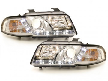 DECTANE DRL look headlight suitable for AUDI A4 B5 95-98_drl optic_chrome