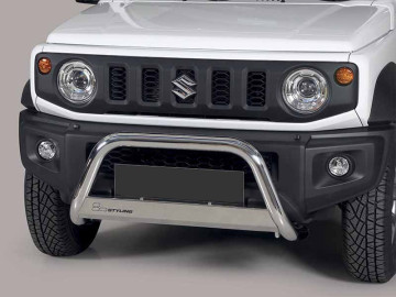 Grelha Frontal em aço inoxidável Ø63mm com barra transversal. Aprovação CE Jimny [2018 - ]