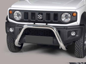 Grelha Frontal em aço inoxidável Ø76mm sem barra transversal. Aprovação CE Jimny [2018 - ]