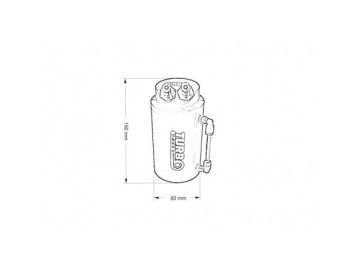 Depósitos de Óleo - Oil Catch Tank c/ duas saídas - Capacidade 0,7L