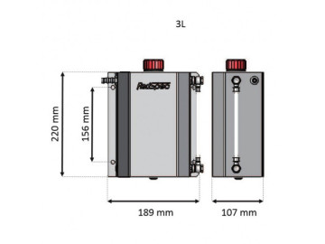 Depósitos de Óleo - Oil Catch Tank com duas saídas de 12MM - Capacidade de 3L