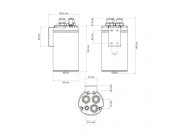 Depósitos de Óleo - Oil Catch Tank de Carbono Nuke Performance 0,75L