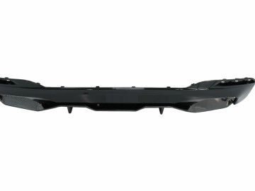 Diffuser with Exhaust Tips and Trunk Boot Spoiler suitable for BMW 5 Series G30 (2016-2019) 540 M Performance Design Carbon Look