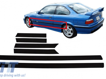 Door Moldings Strips suitable for BMW E36 3 Series Coupe Cabrio (1992-1998) M3 Design