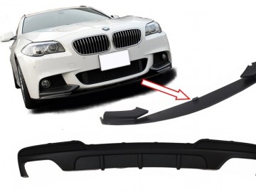 Double Air Diffuser with Front Bumper Spoiler Lip Package suitable for BMW F10 F11 5 Series (2011-2017) M-Performance Design