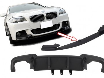 Double Air Diffuser with Front Bumper Spoiler Lip Package suitable for BMW F10 F11 5 Series (2011-2017) M-Performance Design