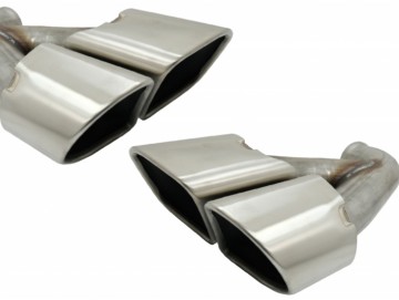Double Exhaust Muffler Tips Tailpipes suitable for Porsche Cayenne 92A Facelift (10/2014-2017) Turbo Design