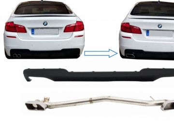 Double Outlet Air Diffuser suitable for BMW 5 Series F10 (2011-2017) M-Technik 550i Design with Exhaust System