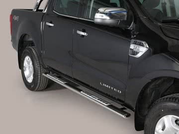 Estribos Ford Ranger DC Inox Ovais