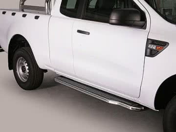 Estribos Ford Ranger Xtra Cab Inox Plataforma