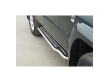 Estribos de plataforma com tubo de aço inoxidável Ø50mm (3 portas) 